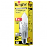 Лампа светодиодная свеча Navigator 71 851 NLL-C37-7-230-4K-E27-CL 7W 4000K 525Lm холодный свет