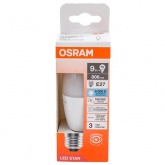 Лампа светодиодная свеча Osram LS CLB75 9W/865 6500K 220V E27 FR дневной свет