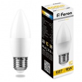 Лампа светодиодная свеча Feron LB-570 9W 2700K 220V E27 теплый свет