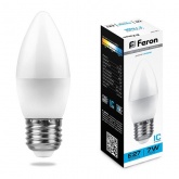 Лампа светодиодная свеча Feron LB-72 7W 6400K 220V E27 дневной свет