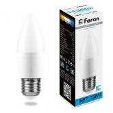 Лампа светодиодная свеча Feron LB-970 13W 6400K 220V E27 дневной свет