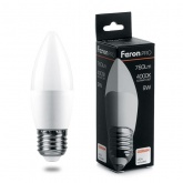 Лампа светодиодная свеча Feron PRO LB-1307 7.5W 2700K 220V E27 используется OSRAM LED теплый свет
