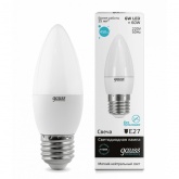 Лампа светодиодная свеча Gauss Elementary 6W 4100K 220V E27 450Lm холодный свет