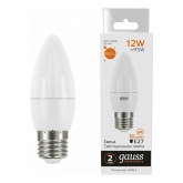 Лампа светодиодная свеча Gauss Elementary 12W 3000K 220V E27 950Lm тепло-белый свет