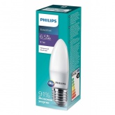 Лампа светодиодная свеча Philips ESS LEDCandle B38 6.5W (75W) 840 4000K 220V E27 FR холодный свет