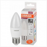 Лампа светодиодная свеча Osram Value LVCLB60 7SW/840 4000K 220V E27 FR 105x38mm холодный свет