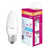 Лампа светодиодная свеча Osram LS CLB75 8W/840 4000K 220V E27 FR холодный свет