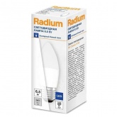 Лампа светодиодная свеча Radium RL-B 6.5W (60W) 840 4000K 220V E27 550Lm холодный свет
