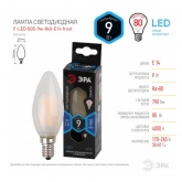 Лампа филаментная светодиодная свеча F-LED B35 9W 840 4000K E14 матовая холодный свет ЭРА