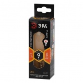 Лампа филаментная светодиодная свеча F-LED B35 9W 827 2700K E14 матовая теплый свет ЭРА