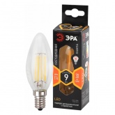 Лампа филаментная светодиодная свеча ЭРА F-LED B35 9W 827 2700K E14 прозрачная