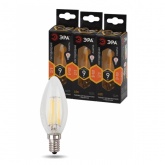 Лампа филаментная светодиодная свеча ЭРА F-LED B35 9W 827 2700K E14 прозрачная