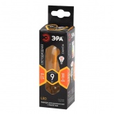 Лампа филаментная светодиодная свеча ЭРА F-LED B35 9W 827 2700K E14 прозрачная