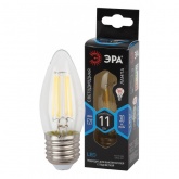 Лампа филаментная светодиодная свеча ЭРА F-LED B35 11W 840 4000K E27 прозрачная