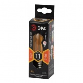 Лампа филаментная светодиодная свеча ЭРА F-LED B35 11W 827 2700K E27 прозрачная