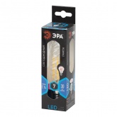 Лампа филаментная светодиодная свеча ЭРА витая F-LED BTW 7W 840 4000K E14 прозрачная