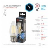 Лампа филаментная светодиодная свеча ЭРА F-LED B35 7W 840 4000K E27 прозрачная