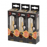 Лампа филаментная светодиодная свеча ЭРА F-LED B35 7W 827 2700K E14 прозрачная