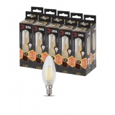 Лампа филаментная светодиодная свеча ЭРА F-LED B35 7W 827 2700K E14 прозрачная