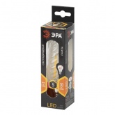 Лампа филаментная светодиодная свеча ЭРА витая F-LED BTW 5W 827 2700K E14 прозрачная
