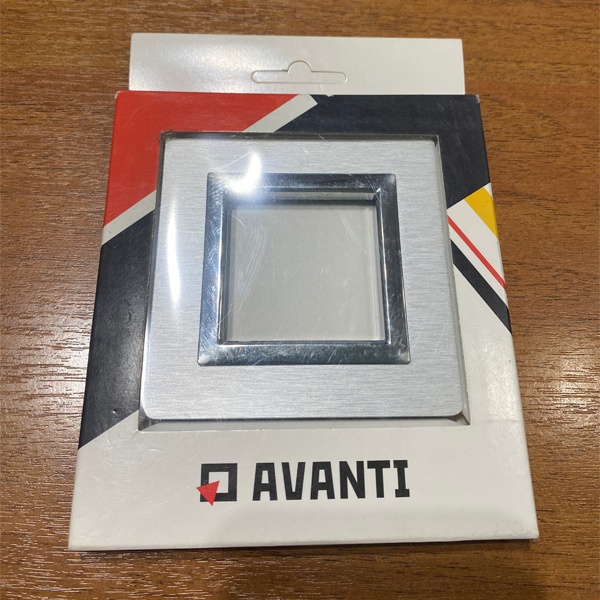 Декоративная алюминиевая рамка DKC Avanti на 2 модуля, цвет серый