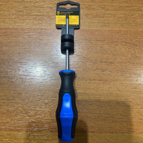 Слесарно-монтажная фигурная отвертка серии Мастер позидрив PZ1*100 мм