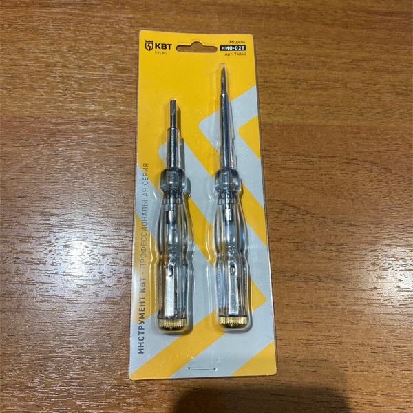 Набор индикаторных отверток-тестеров, шлиц 3х40, длина 122 мм, шлиц 3х60, длина 144 мм