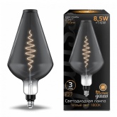 Лампа филаментная светодиодная Gauss Vase 8.5W 1800K E27 165Lm серый спираль