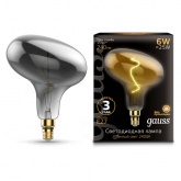 Лампа филаментная светодиодная Gauss FD180 6W 2400K E27 240Lm серый спираль