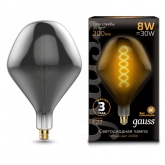 Лампа Gauss Filament SD160 8W 2400К 300lm Е27 gray flexible LED