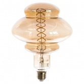 Лампа филаментная светодиодная Gauss Vintage BD160 8W 2400K E27 160x210mm серый спираль