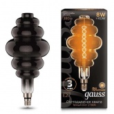 Лампа филаментная светодиодная Gauss Honeycomb 8W 2700K 380Lm E27 серый спираль