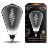 Лампа филаментная светодиодная Gauss ST164 8.5W 1800K E27 165Lm серый спираль