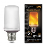 Лампа светодиодная Gauss Black Corn Flame T65 5W 1500К 20-80Lm E27