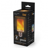 Лампа светодиодная Gauss Black Corn Flame T65 5W 1500К 20-80Lm E27