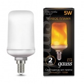 Лампа светодиодная Gauss Black Corn Flame T65 5W 1500К 20-80Lm E14