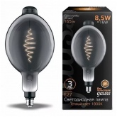 Лампа филаментная светодиодная Gauss BT180 8.5W 1800K E27 165Lm серый спираль
