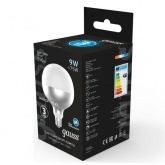 Лампа филаментная светодиодная Gauss G125 9W 4100K E27 890Lm зеркально-молочный