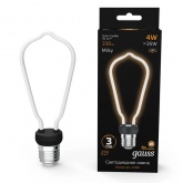Лампа филаментная светодиодная Gauss Artline ST64 4W 2700K E27 330Lm молочный