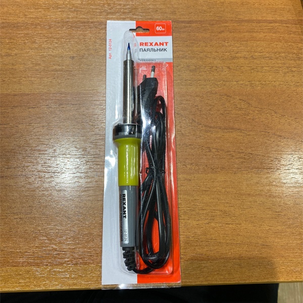 Паяльник с керамическим нагревателем, мощностью 60 Ватт, с долговечным жалом, Рексант