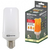 Лампа светодиодная Эффект пламени TDM Т65 5W 1500K 230V E27 65х138mm