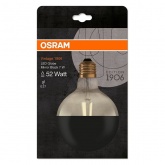 Лампа светодиодная шар Osram Globe125 Vintage 1906 CL Mirror B 7W 2700K E27 178x125mm черный матовый