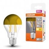 Лампа светодиодная Osram CL A MIRROR G 7W/827 230V FIL E27 650Lm d60x105mm золотое покрытие