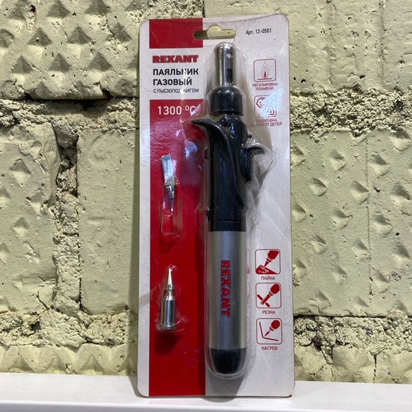 Паяльник газовый с пьезоподжигом, 17 мл Рексант