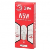 Автолампа ЭРА W5W 12V W2,1x9.5d (габаритные огни, повторитель поворота, подсветка номера) (уп. 10шт)