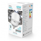 Лампа светодиодная Gauss LED Elementary T160 60W 4000K 180-240V E27 5400lm