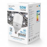 Лампа светодиодная Gauss LED Elementary T140 50W 6500K 180-240V E27 4500lm
