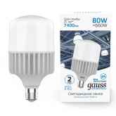 Лампа светодиодная Gauss LED Elementary T140 80W 6500K 180-240V E40 6400lm