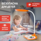 Настольный светодиодный светильник ЭРА NLED-433-6W-OR оранжевый Фиксики с сенсорным управлением