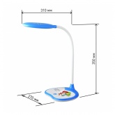 Настольный светодиодный светильник ЭРА NLED-433-6W-BU синий Фиксики с сенсорным управлением
